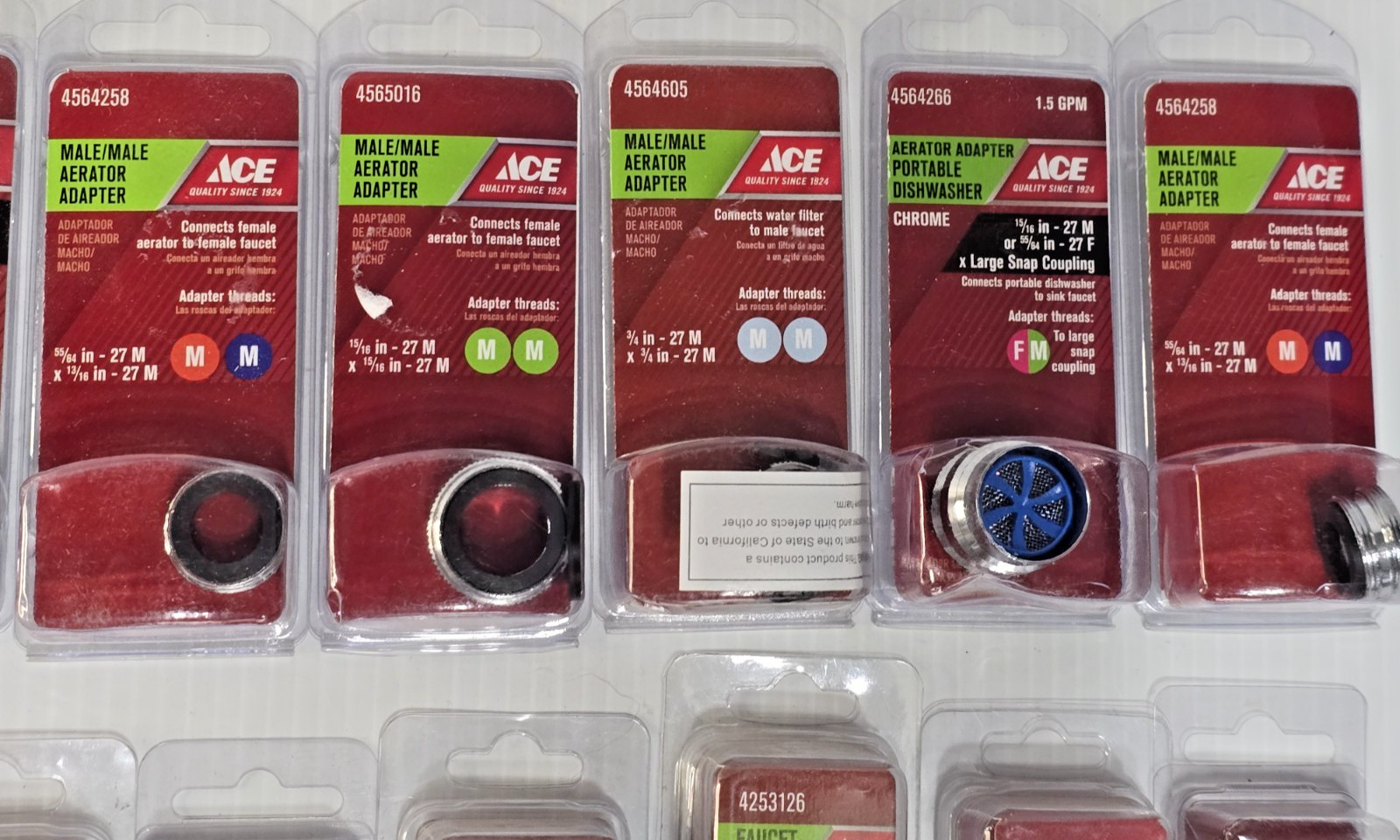 Lot OF 21 – ACE Faucet Repair Kit, Aerator Adapter, Stem Repair – NEW