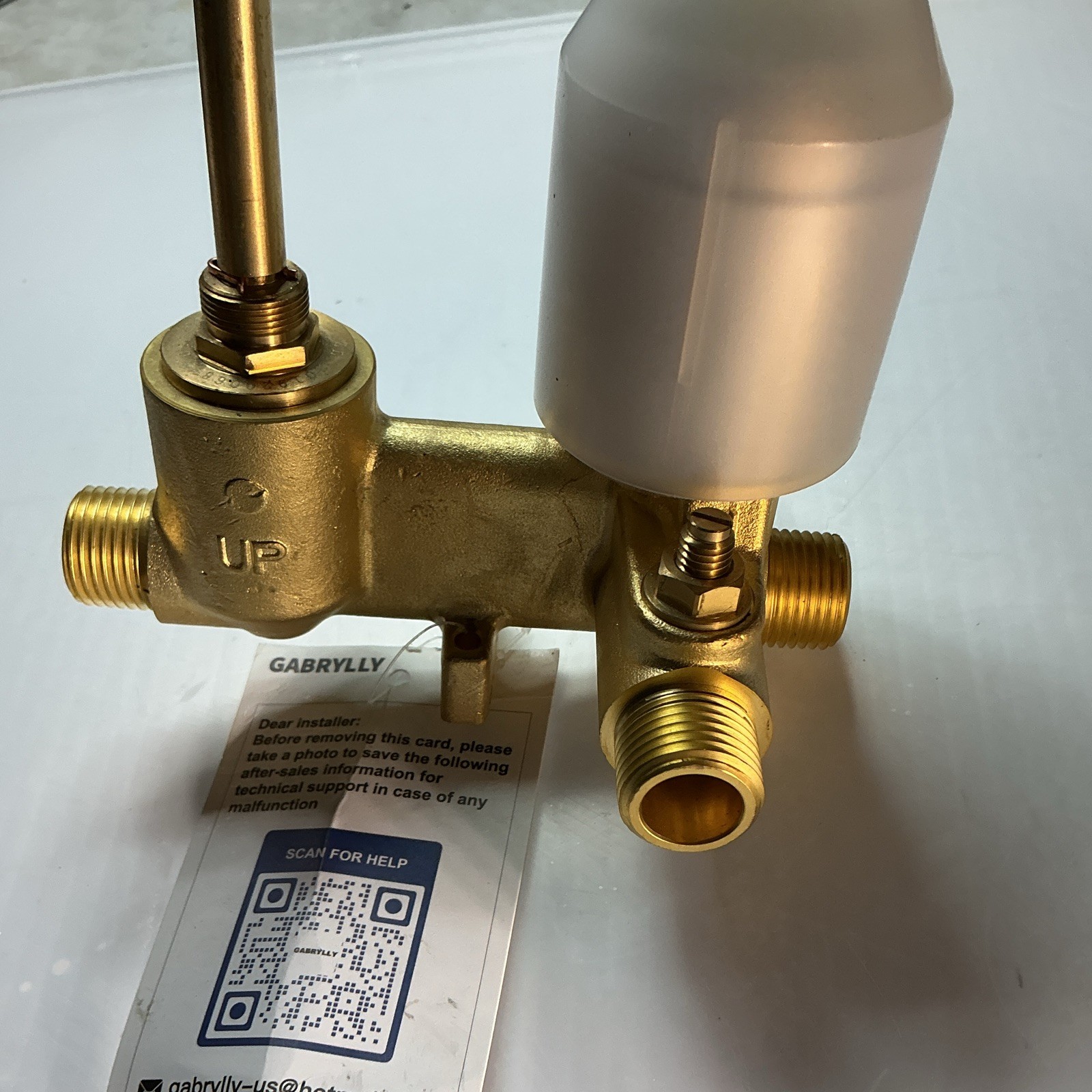 GABRYLLY Brass Faucet Valve Rough-In, T-Shaped, 0.5-1.0 in Diameter
