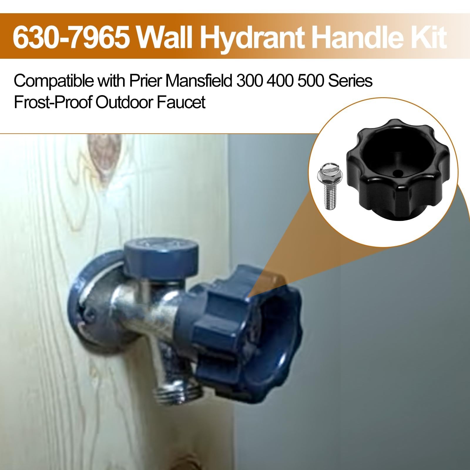 Frost-Proof Wall Hydrant Handle Kit for Mansfield 300 400 500 Series – 2-Pack Re