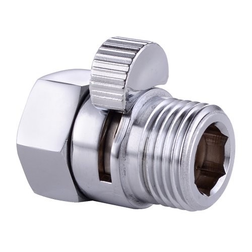 Shower Shut Off Valve Brass Chrome Lever Handle G1/2 Water Flow Control