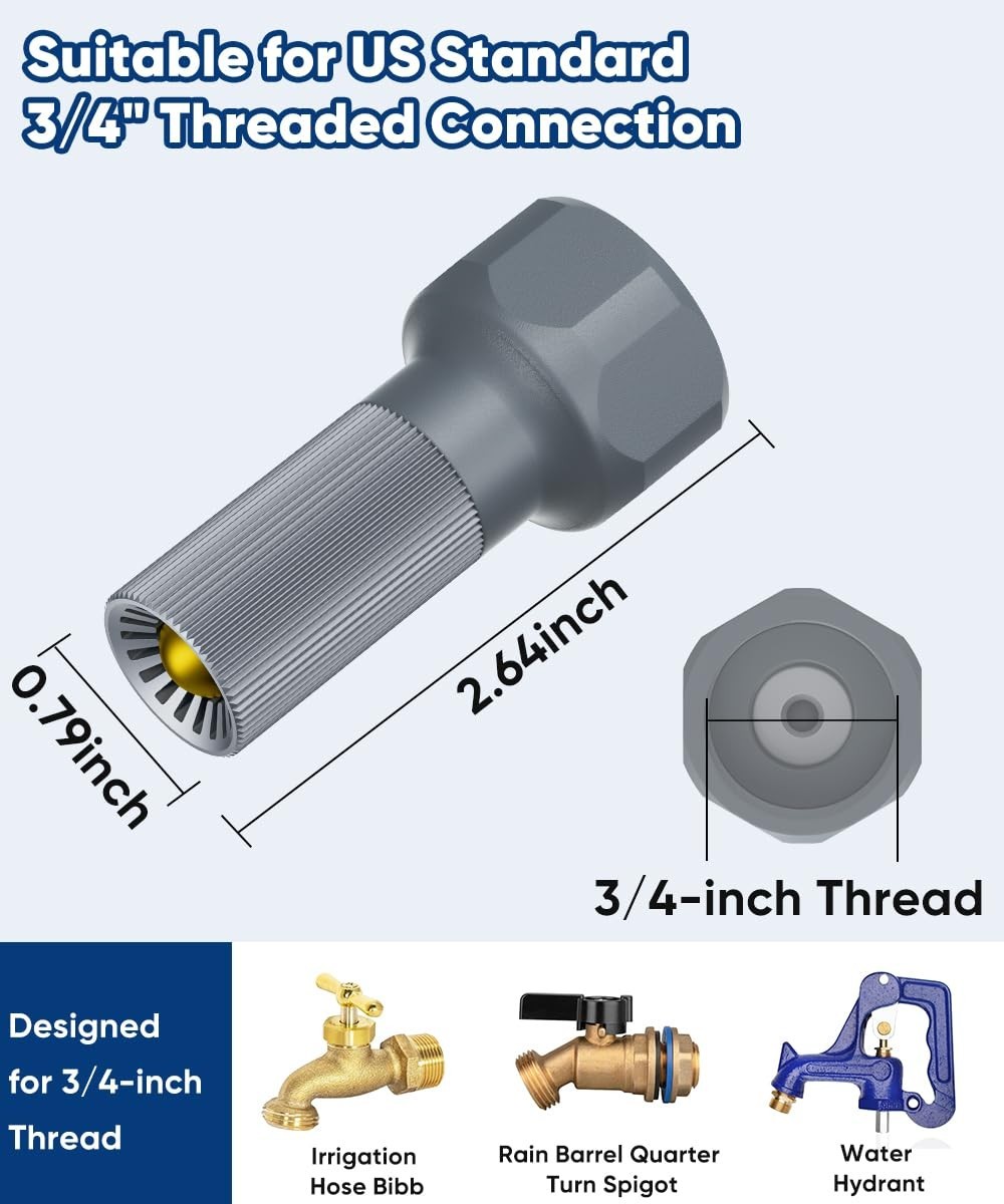 2pcs 3/4-Inch Thread Faucet Freeze Protection Valve – Outdoor Frost Proof Cover