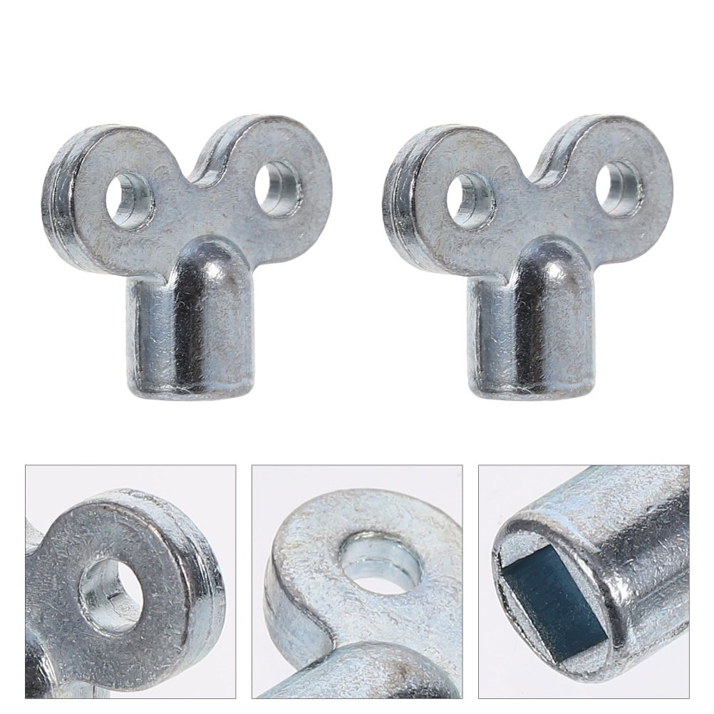 10Pcs Silver Zinc Alloy Radiator Bleed Keys Durable Socket Wrench for Home Use