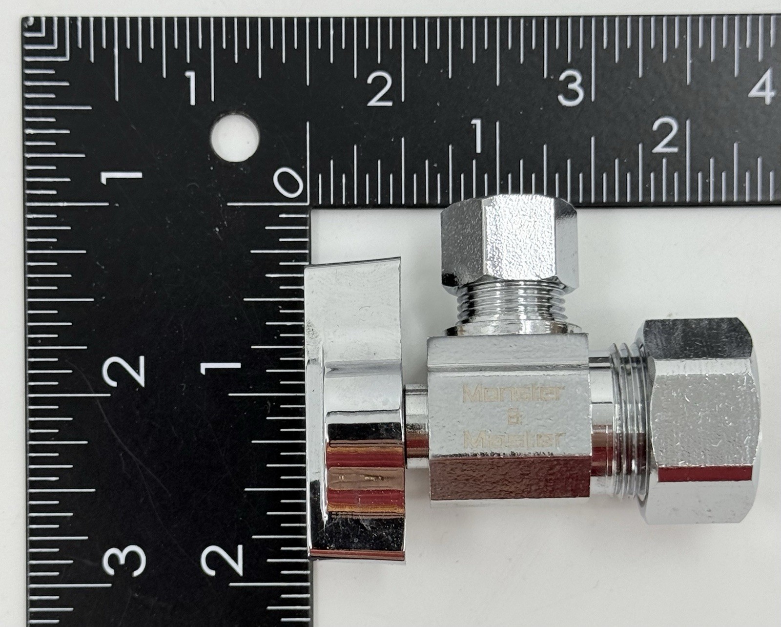 Monster & Masters Chrome Plated Brass 1/4 Turn Angle Valve 1/2″ NOM x 3/8″ NIP