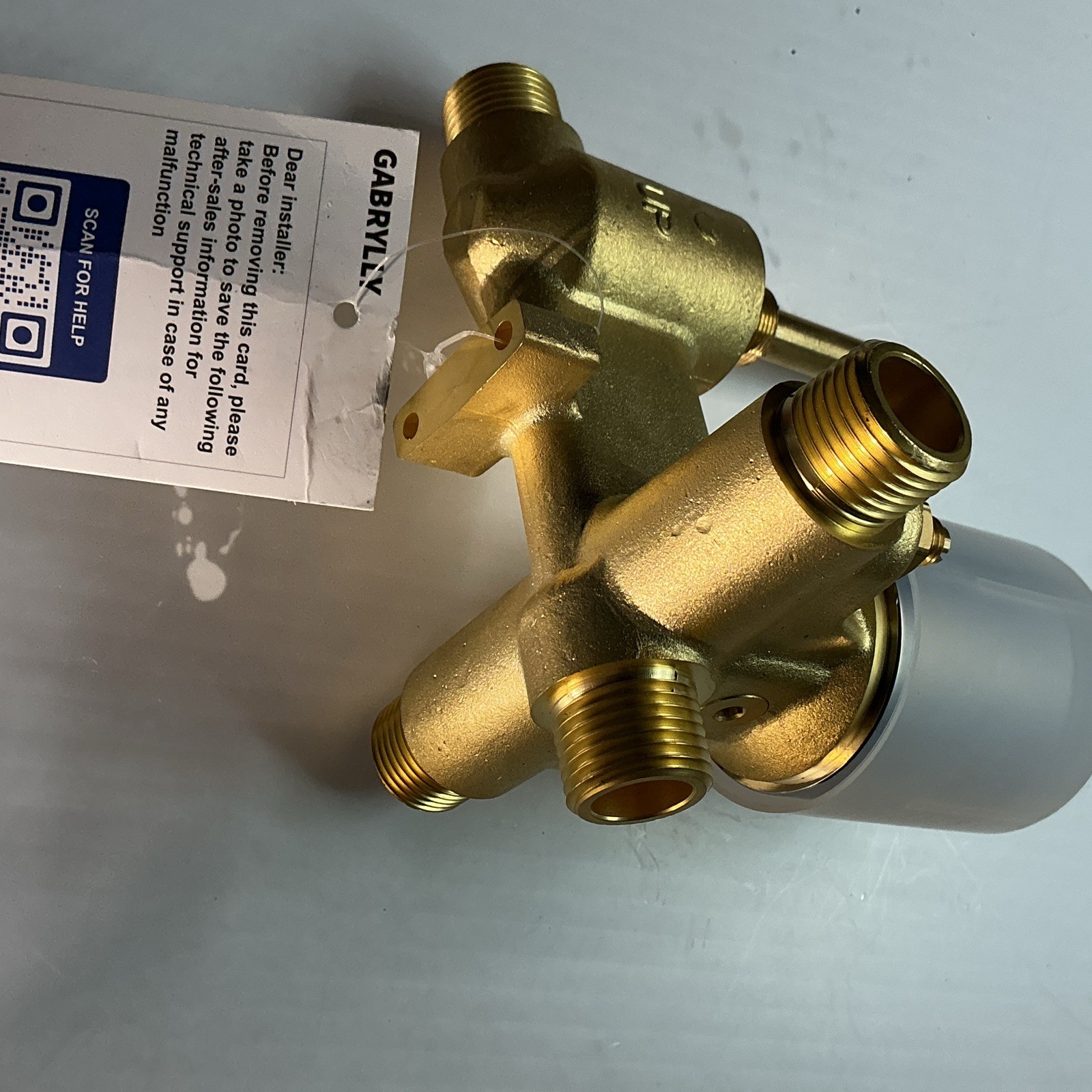 GABRYLLY Brass Faucet Valve Rough-In, T-Shaped, 0.5-1.0 in Diameter