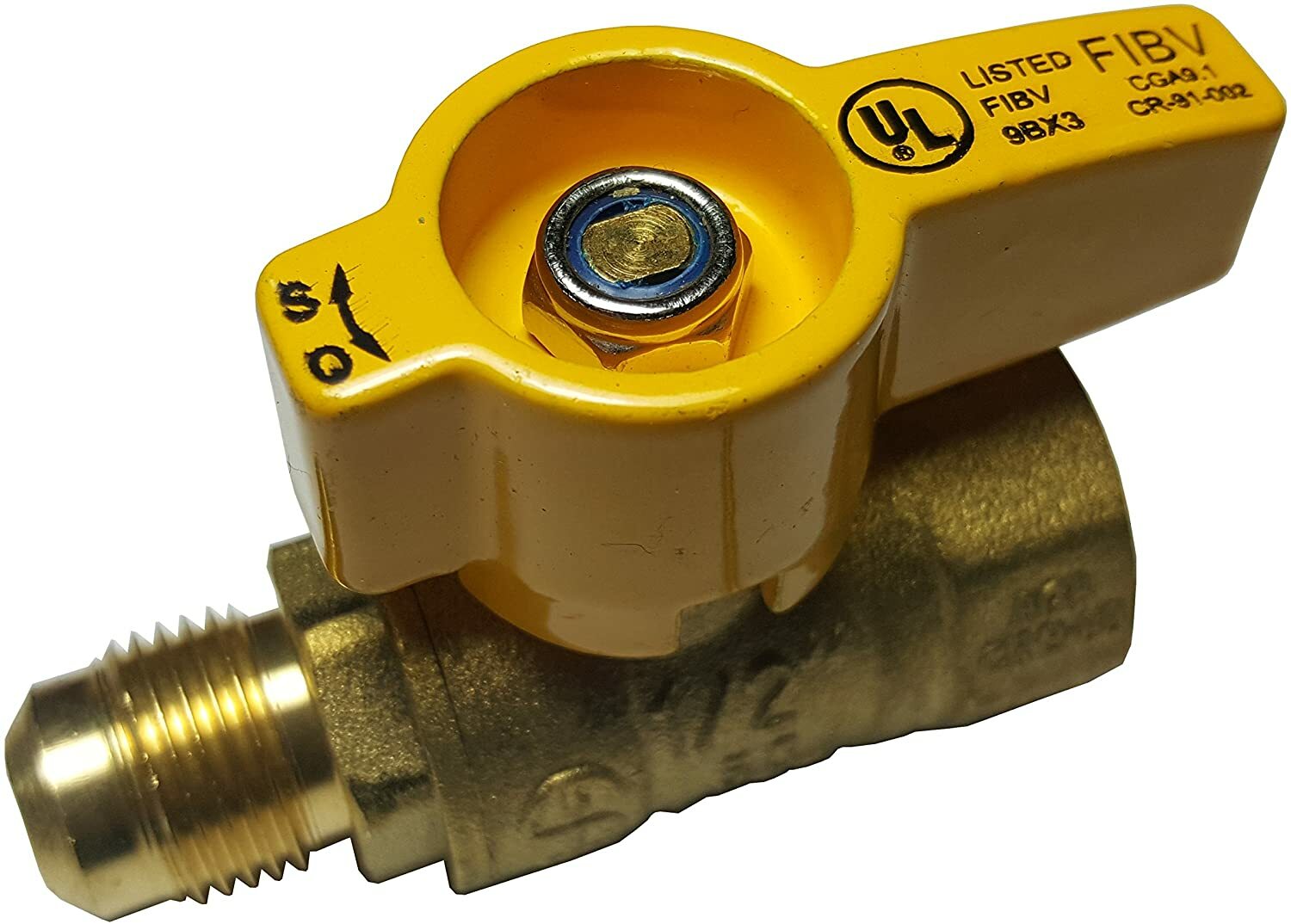 50) 1/2″ FLARE X 1/2″ IPS BRASS GAS BALL VALVE 1/4 TURN – PROPANE, NATURAL GAS