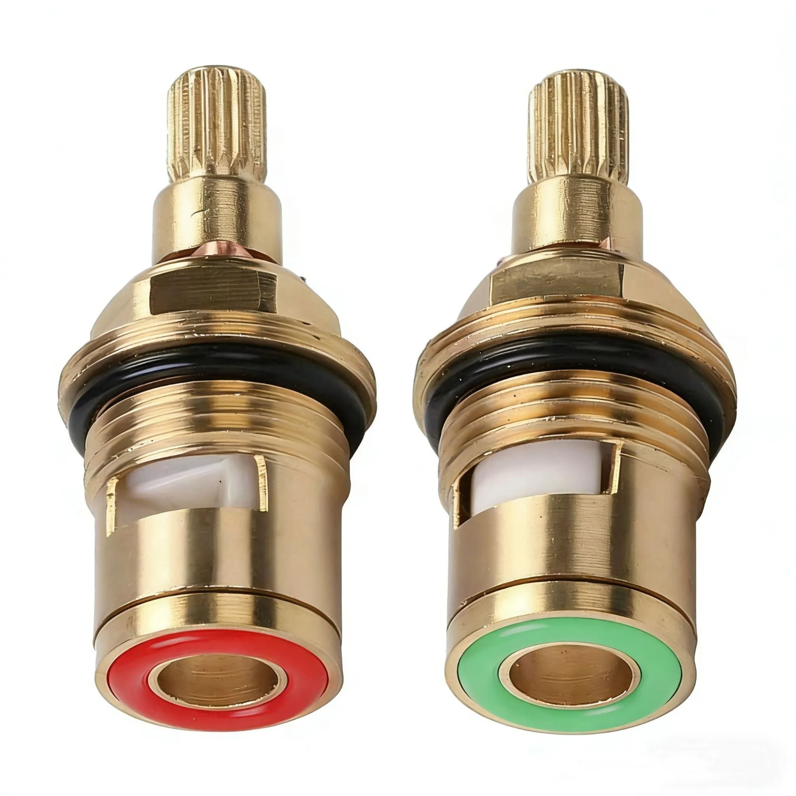 Brass Ceramic Stem Disc Cartridge Faucet Valve Replacement Quarter Turn 1/2″ for