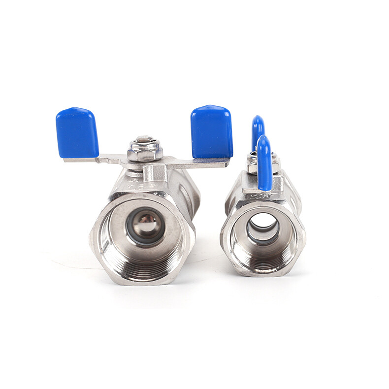 1/4″ 3/8″ – 1″ Stainless Steel Ball Valve One-Piece Butterfly Handle SS304 2-Way