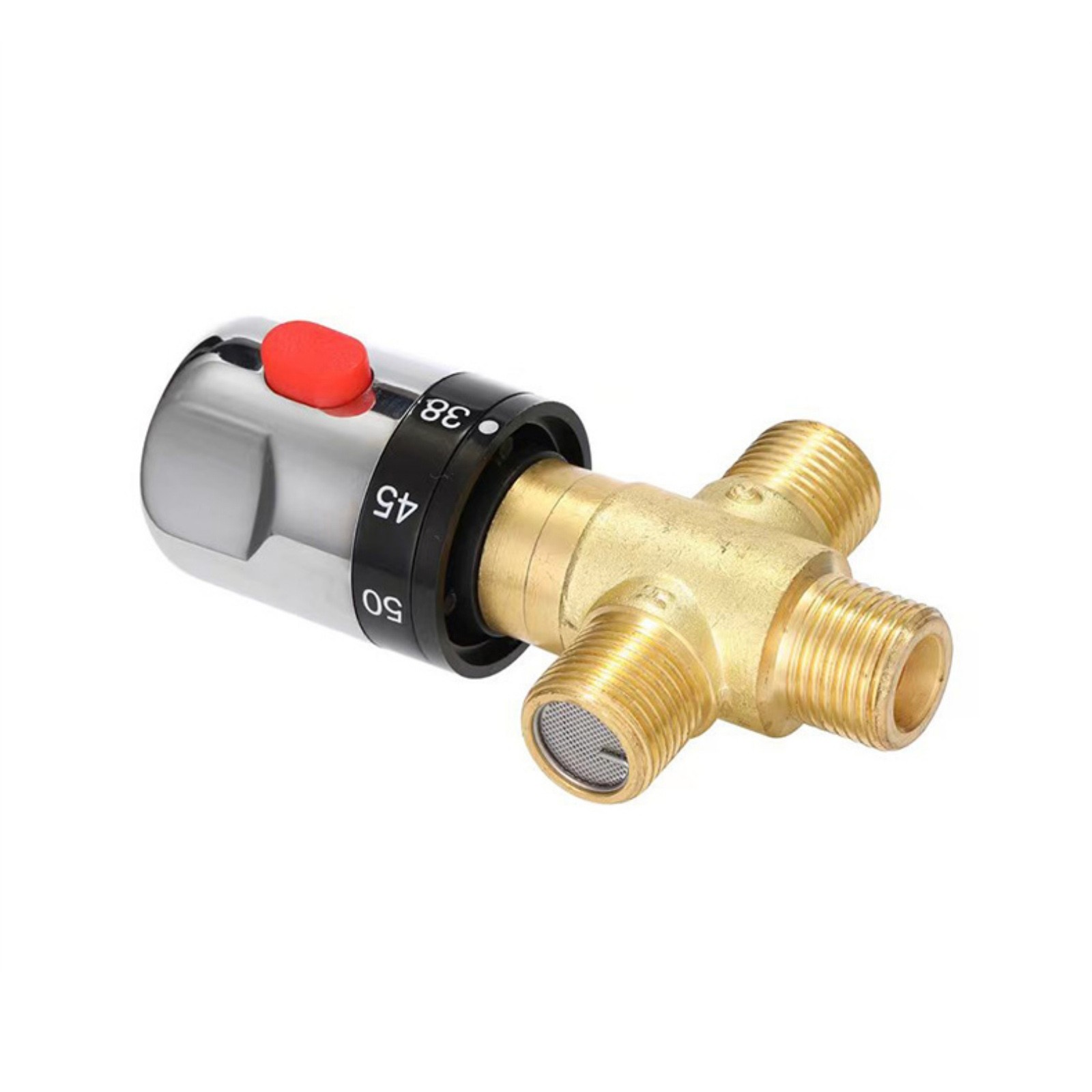 G1/2 Thermostatic Mixing Valve For Shower System With Built In Filter Screen