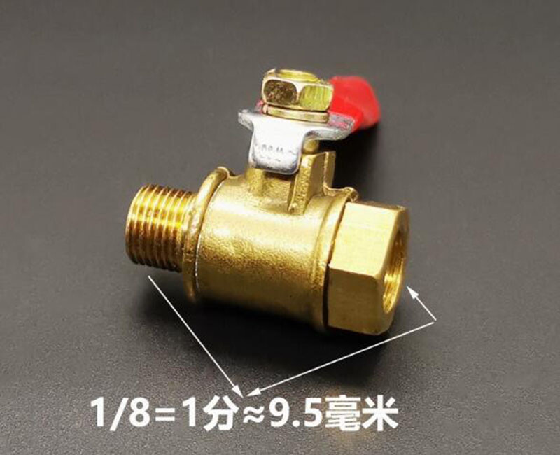 1/8″ 1/4 3/8 Brass Female Male Small Ball Valve Shut Off Faucet Switch Gas Fluid