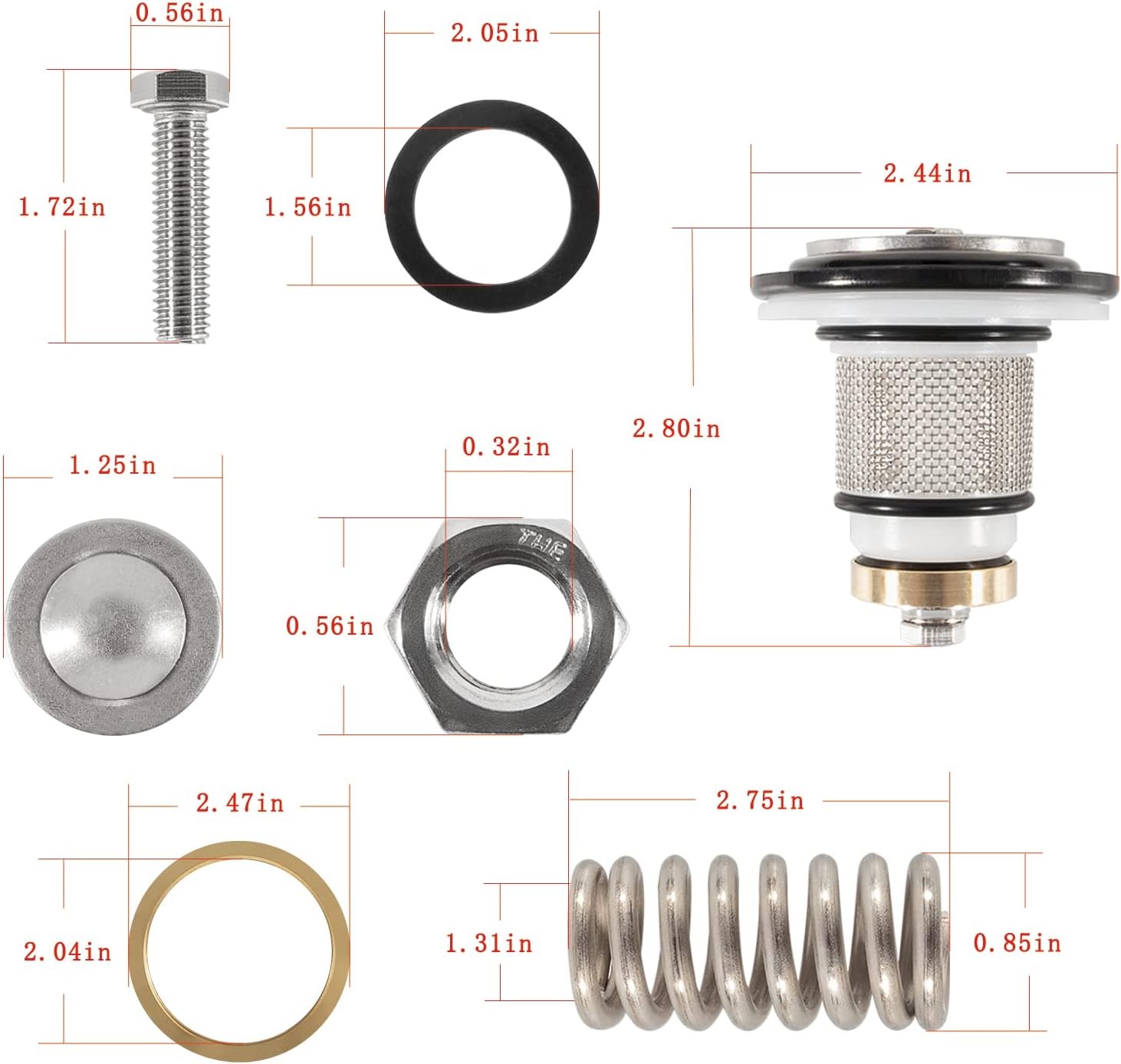 for Zurn Wilkins RK114-NR3XL Pressure Reducing Valve Repair Kit 1-1/4″ NR3XL NR3