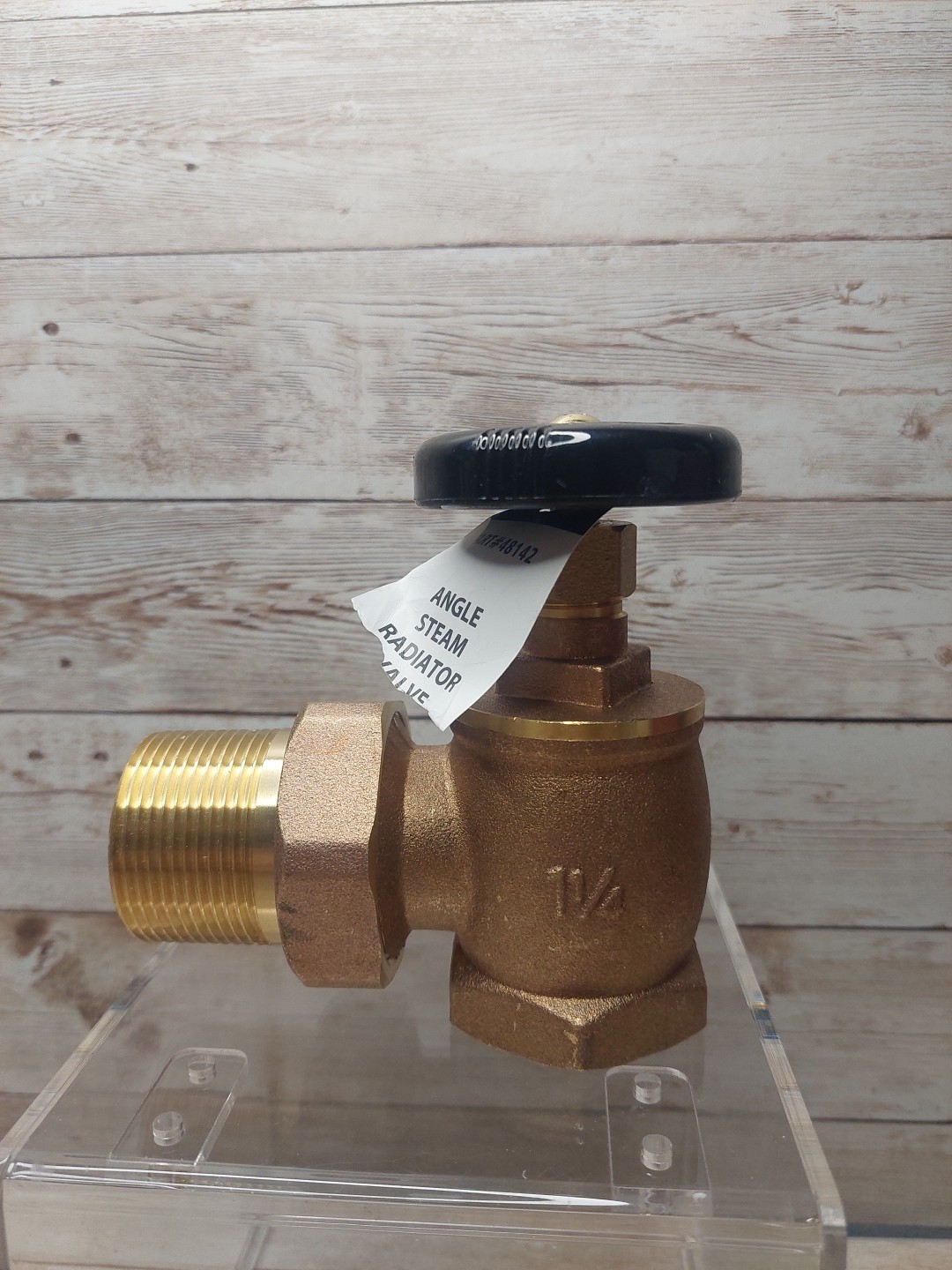 Everflow 1-1/4 in Angle Steam Radiator Valve Brass 48142 No.box !