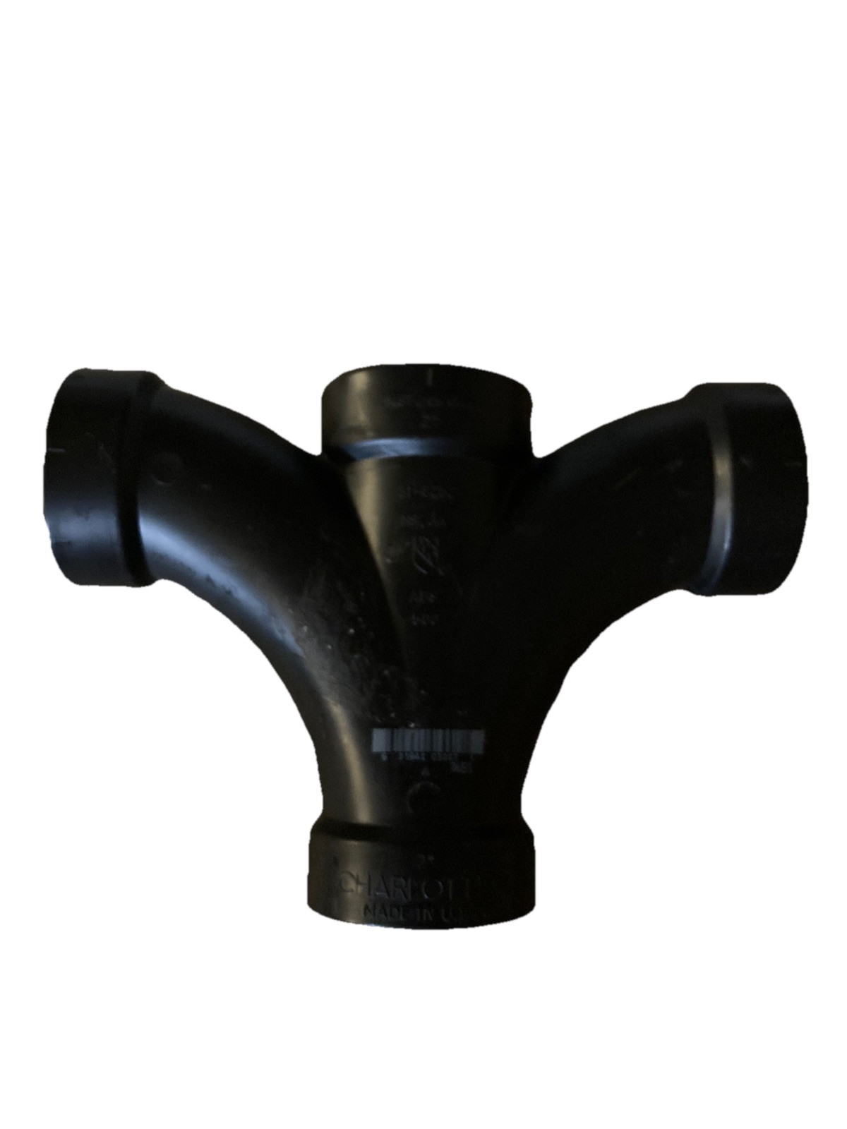 Charlotte Pipe 2 In. All Hub Double Sanitary ABS Waste & Vent Tee Charlotte