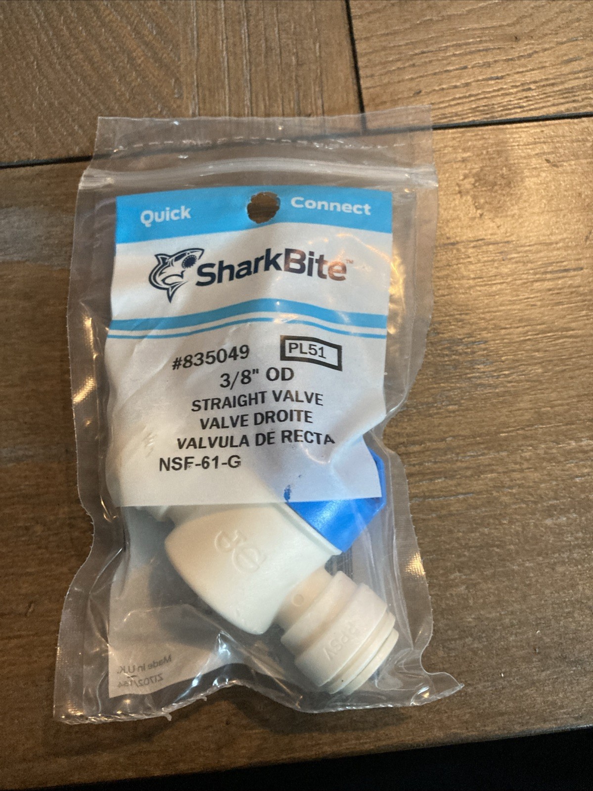Shark Bite 25438Z- 3/8″OD Straight Valve Quick Connect