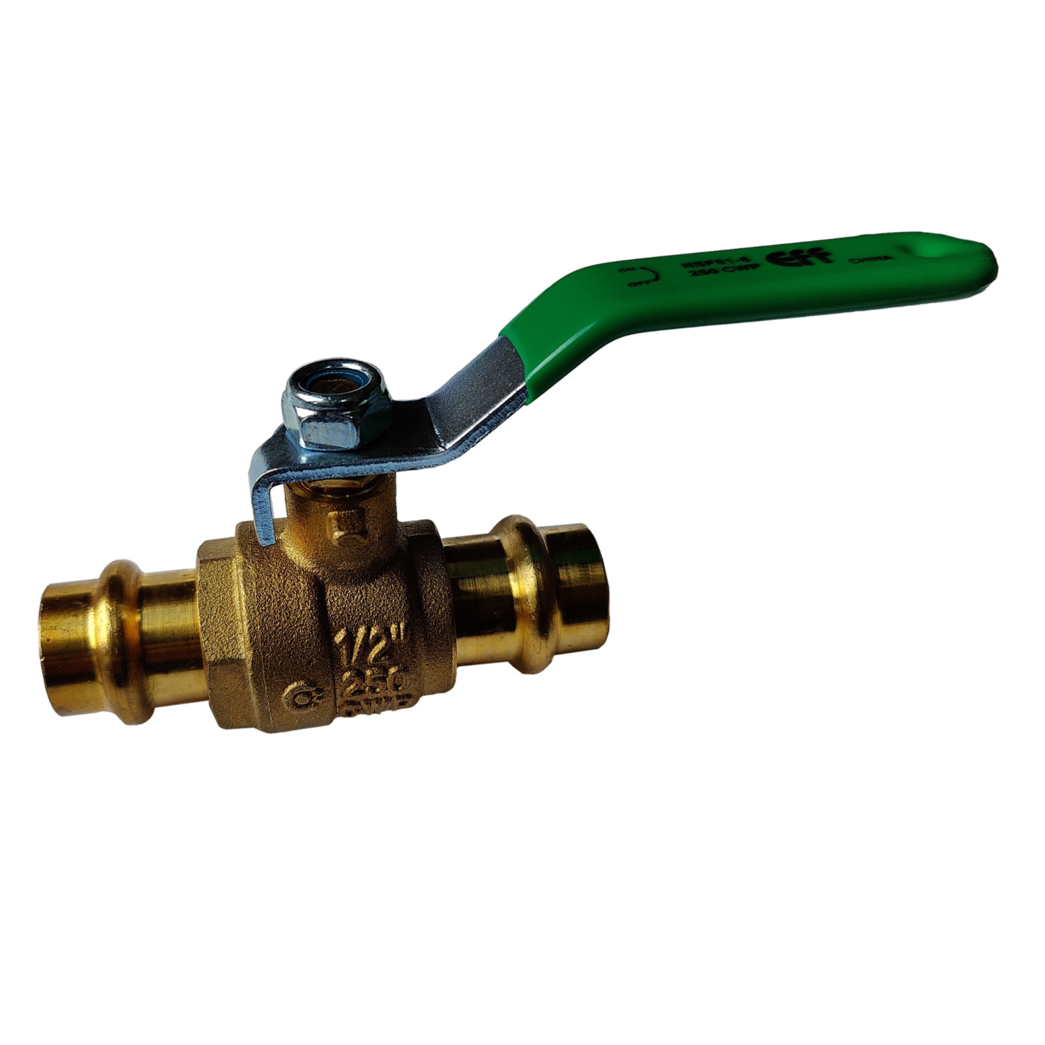 1 Piece 1/2″ Propress Ball Valve, Lead Free Brass, Full Port