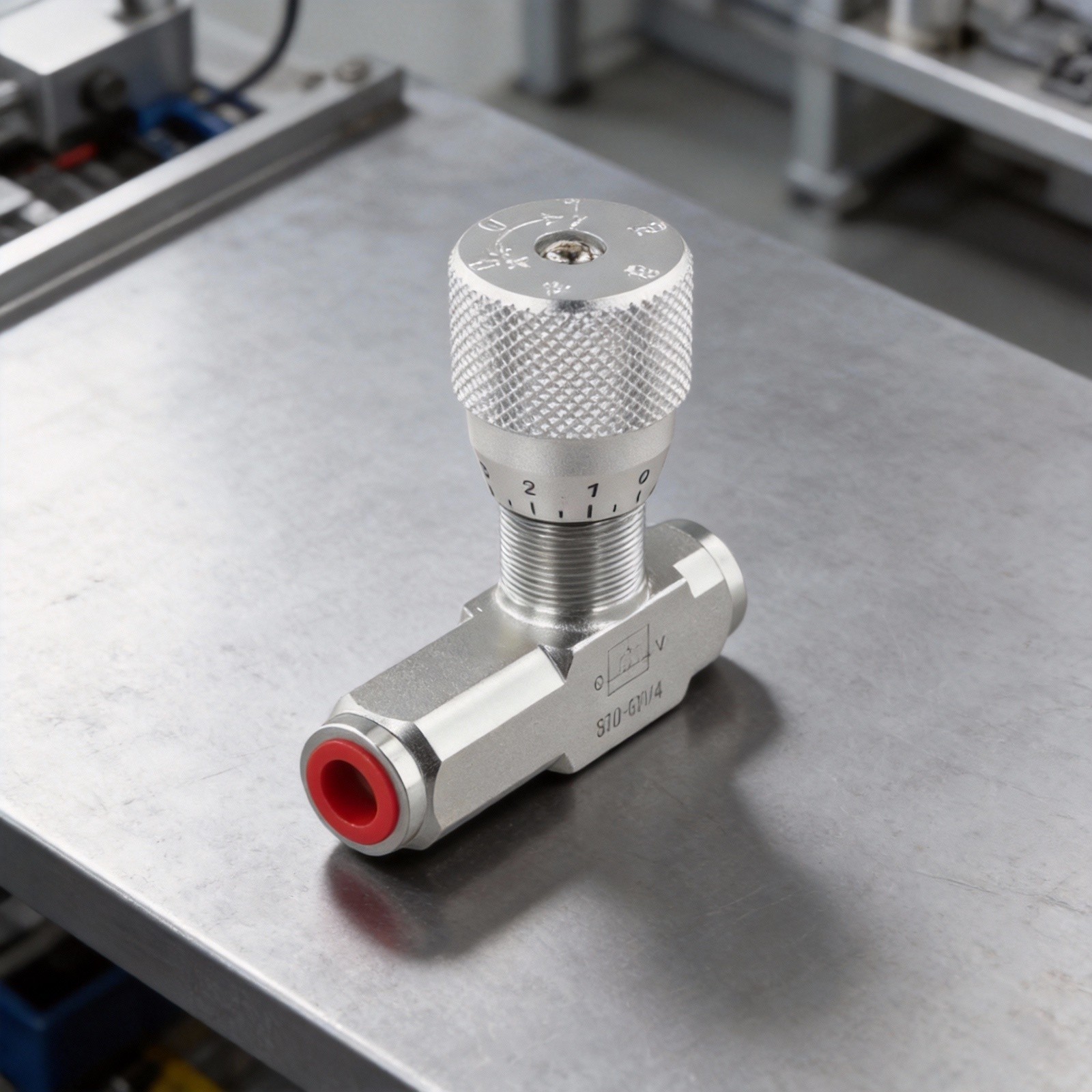 One Way Joint Hydraulic Flow Control Valve 1 4 Inch NPT 46 GPM Carbon Steel