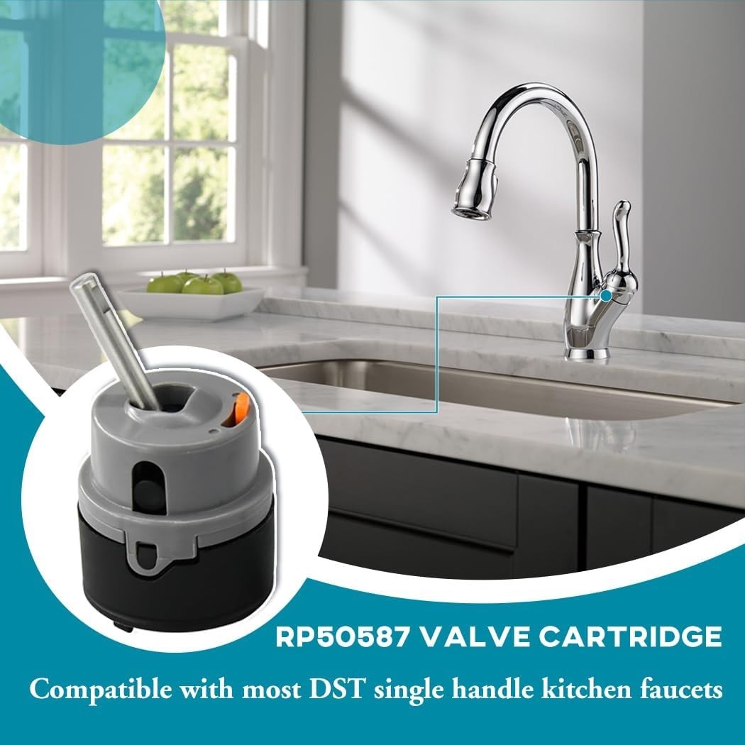 RP50587 Cartridge Valve for Delta DTS Faucet Repair Kit, ‎Gray