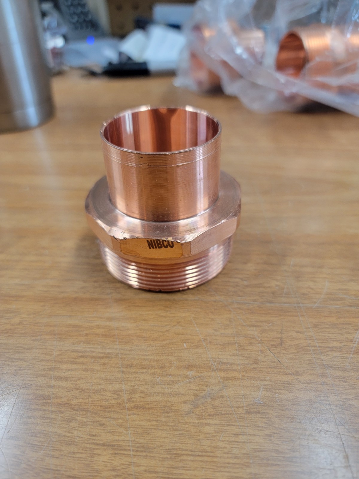 NIBCO 604R 11/2×2 Reducing Adapter,Wrot Cu,1-1/2″,CxMNPT 1VLX3