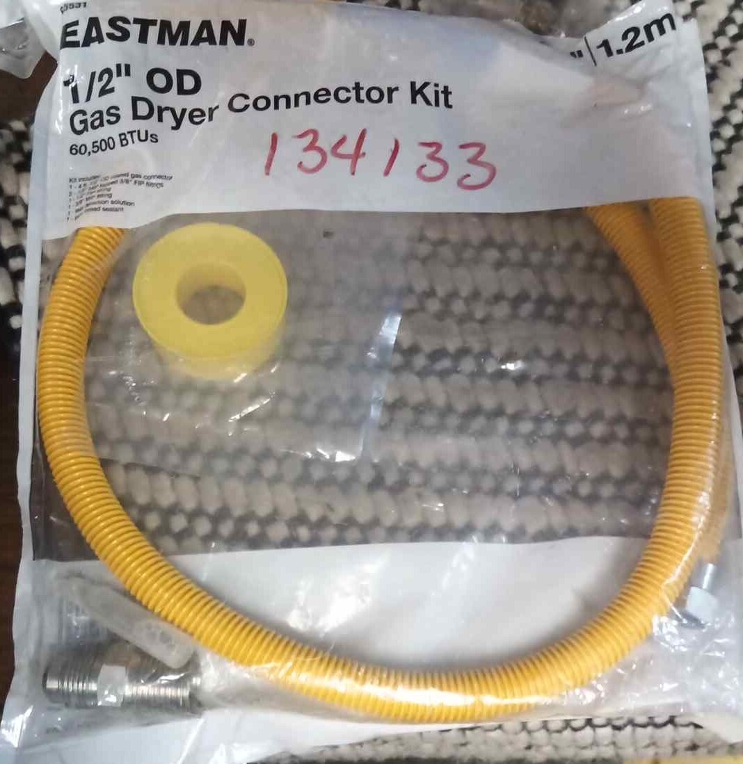 Eastman 1/2-in OD Stainless Steel Gas Dryer Connector Kit 4-ft length 65531