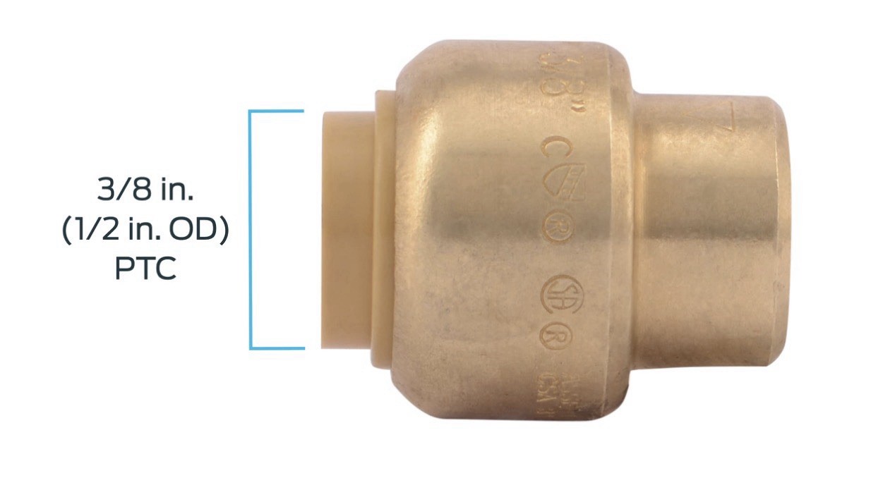 Lot of 2 – SharkBite U512LFA, 3/8-in. Push-to-Connect End Stop Fittings