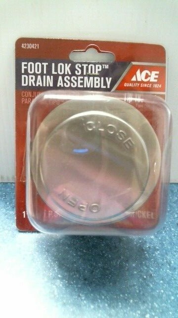 Foot Lok Stop Drain Assembly 17156 FREE SHIPPING
